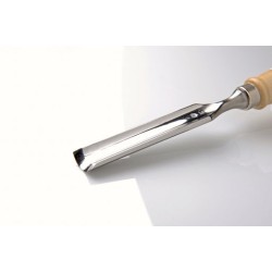 (1481-20) GUBIA MEDIA CAÑA BISEL INTERIOR, MGO MADERA, APLANADO