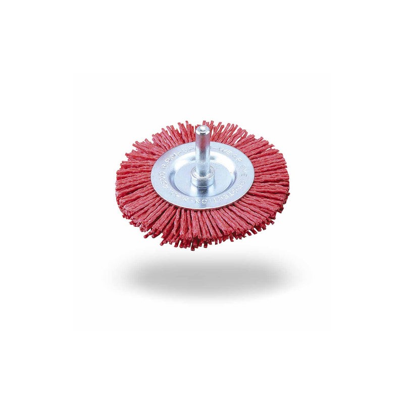 (163560) CEPILLO CIRCULAR NYLON ROJO P/TALADRO 4 PLG CNA9410