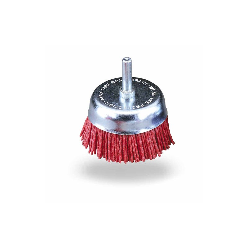 (163584) CEPILLO COPA NYLON ROJO P/ TALADRO 3 PLG CNA9470