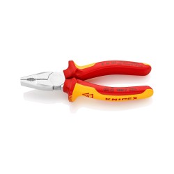 (0106160) PINZA ELECTRICISTA CROMADO 6.4(160MM) MANGOS AISLADOS 1000V