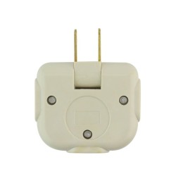 (2498) ADAPTADOR MOVIBLE TIPO BISAGRA 3 CONTACTOS, POLARIZADO