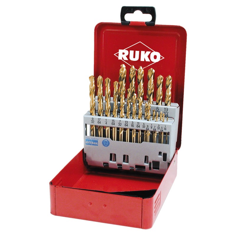 (250850T) JUEGO DE 21 BROCAS TITANIO 1/16 - 3/8