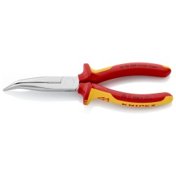 (2626200) PINZA PUNTA CURVA C/CORTE CROMADO MANGOS REFORZADOS AISLADOS 1000V