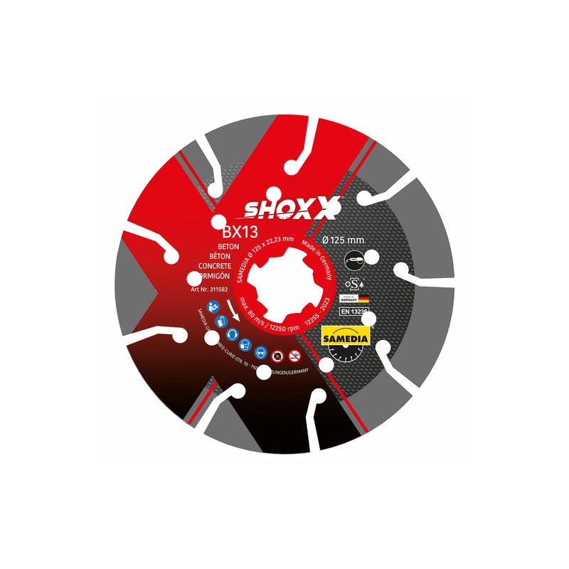 (310064) DISCO DIAMANTE SHOXX BX13 4 1/2 GRANITO CONCRETO REFORZ.
