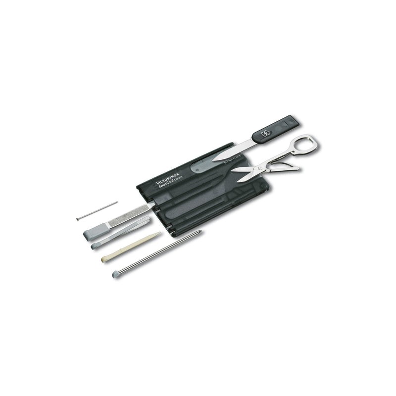 (07133T3) MULTIHERRAMIENTA SWISSCARD NEGRA TRANSP 10U