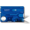 (07322T2) MULTIHERRAMIENTA SWISS CARD AZUL TRANSPARENTE C/LUZ 13 USOS