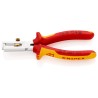 (1106160) PINZAS PELACABLE CROMADO 6.4 (160MM) MANGOS AISLADOS 1000V